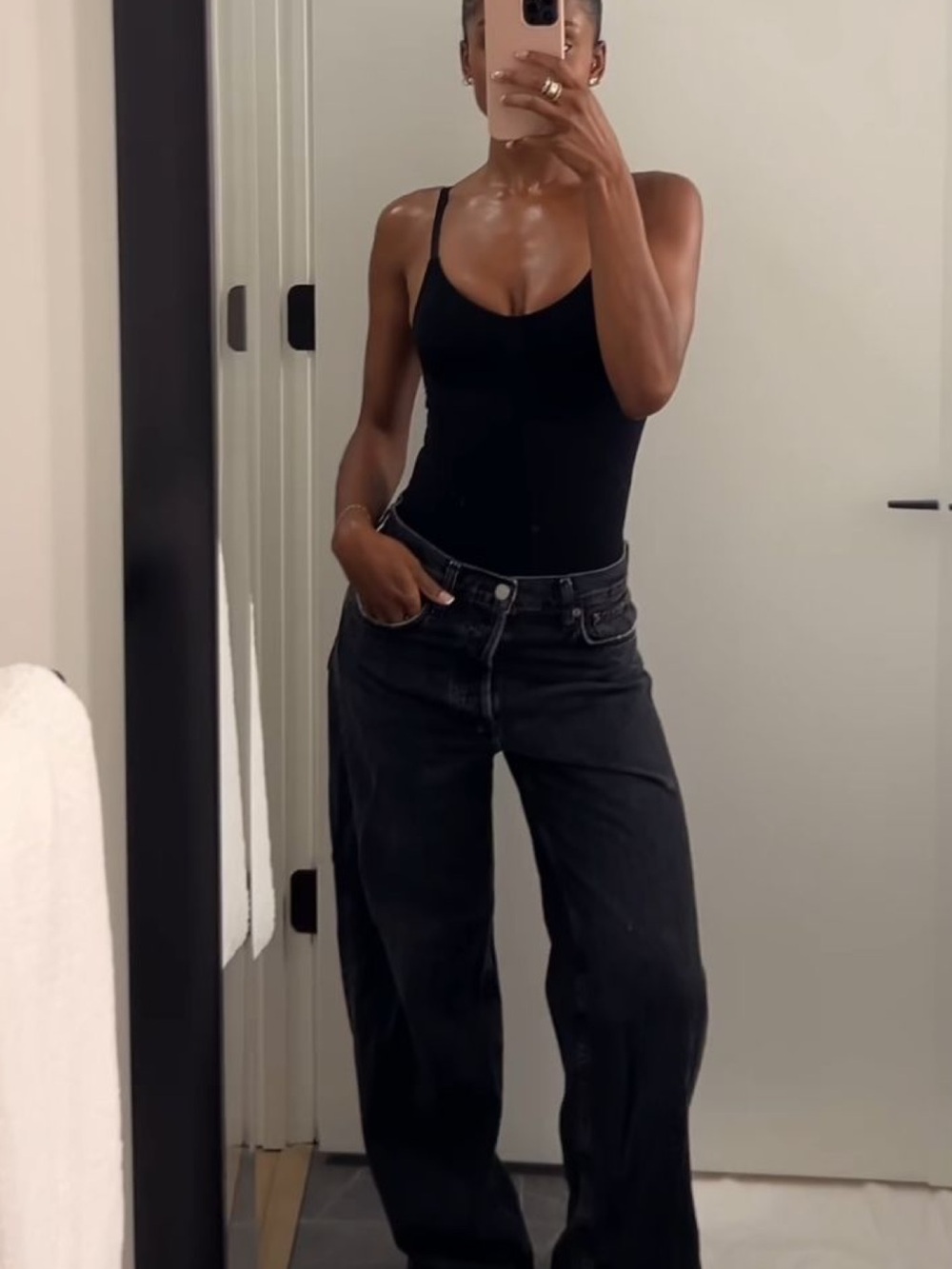 Fashion Nova Black Baggy Jeans